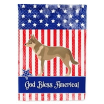 Carolines Treasures BB8416GF Czechoslovakian Wolfdog American Flag Garden Size  Small multicolor