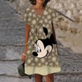 thumbnail image 3 of Nuevos vestidos cortos sexis de verano para fiesta para mujer, vestido con cuello en V y estampado de Mickey Mouse de Disney, vestido hasta la rodilla de manga corta XS-5XL para mujer, 3 of 5