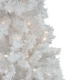 thumbnail image 3 of Northlight 7.5' Pre-Lit Flocked White Spruce Artificial Christmas Tree - Clear Lights, 3 of 6