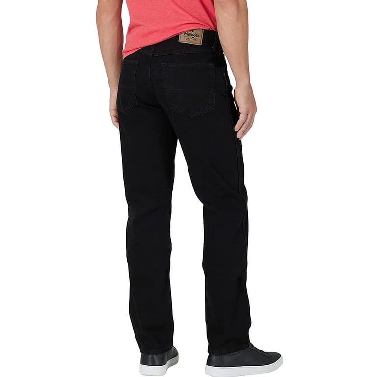 Premium Quality Comfort Waist Wrangler Mens Jeans 40X28 - Black