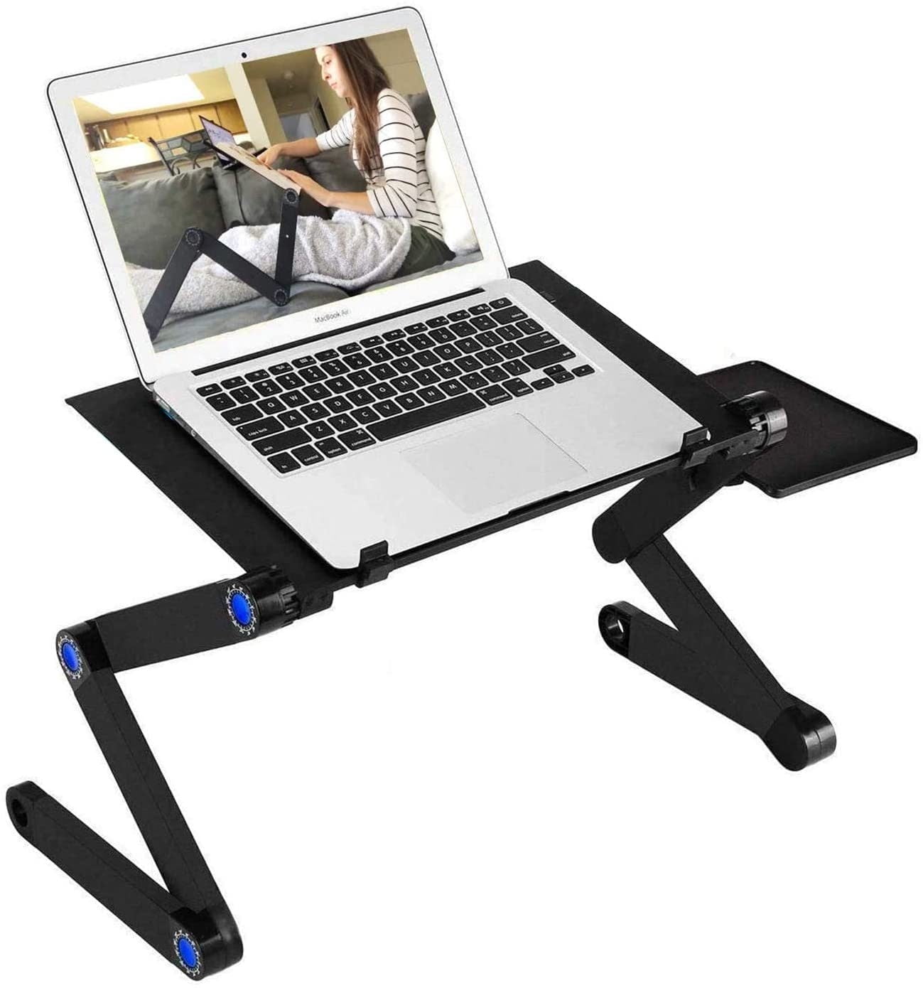 Foldable Table Bed Tray Portable Lap Desk Adjustable Over Bed Laptop