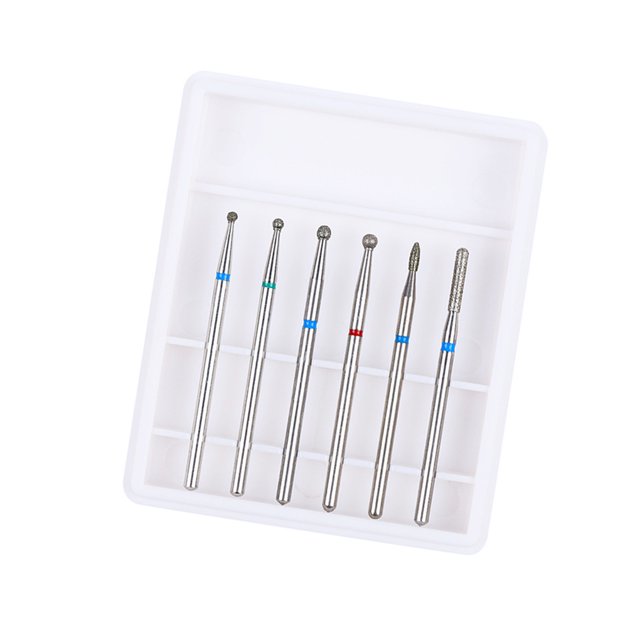 Guardurnaity Juego de 6 unidades de de diamante de cerámica para manicura, brocas para uñas, accesorios para máquinas eléctricas, juego de Juegos de manicura EH-09 Guardurnaity CE1824-09B