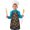 Fireman and Uniform, variant on Fireman and Uniform Black Pattern Teens Aprons, Adjustable Neck Strap, Toddler & Teens Aprons for Cooking & Baking, 19x23.6 Inches