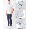thumbnail image 4 of Chemises de Golf pour Hommes à Manches Courtes, Évacuation de l'Humidité, Ajustement Sec, Motifs Imprimés, Col à Revers, Performance Polo Chemises de Golf pour Hommes, 4 of 6