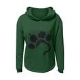 thumbnail image 5 of Women Hoodies Women's Casual Cat Paw Print Long-Sleeved Pullover Hooded Thin Fleece Sweater, 5 of 6