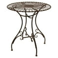 thumbnail image 2 of Oriental Furniture Rustic Wrought Iron Round Patio Bistro Table, 2 of 10