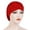 Red, variant on Dyfzdhu Fashion Women Solid India Hat Ruffle Cancer Chemo Beanie Turban Wrap Cap