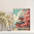 thumbnail image 2 of Qisvanset Framed Canvas Wall Art 12x16 Inch Osaka Tennoji Temple Ukiyo-E Japanese Vintage Art, 2 of 5