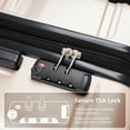 thumbnail image 6 of 3 Piece Expandable Hardshell Travel Luggage Sets 8 Spinner Wheel Suitcase Wheels TSA Lock Suit Case, Lightweight Durable 8 wheels Upright 3pcs Suitcase, 20/24/28 Inch, 6 of 9