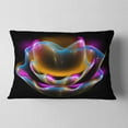 thumbnail image 2 of Designart Colorful Fractal Flower in Dark - Floral Throw Pillow - 12x20, 2 of 5