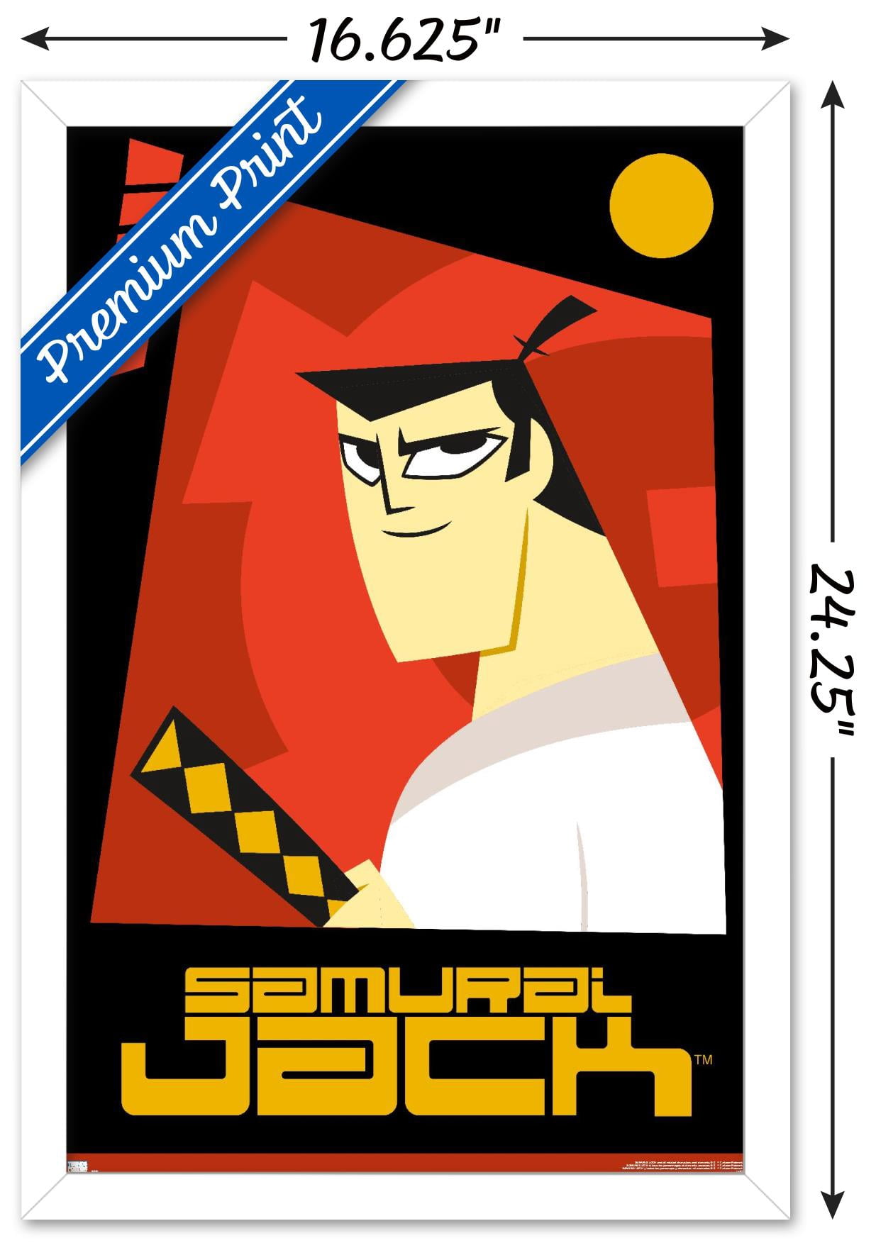 Samurai Jack - Red Wall Poster, 14.725" x 22.375", Framed