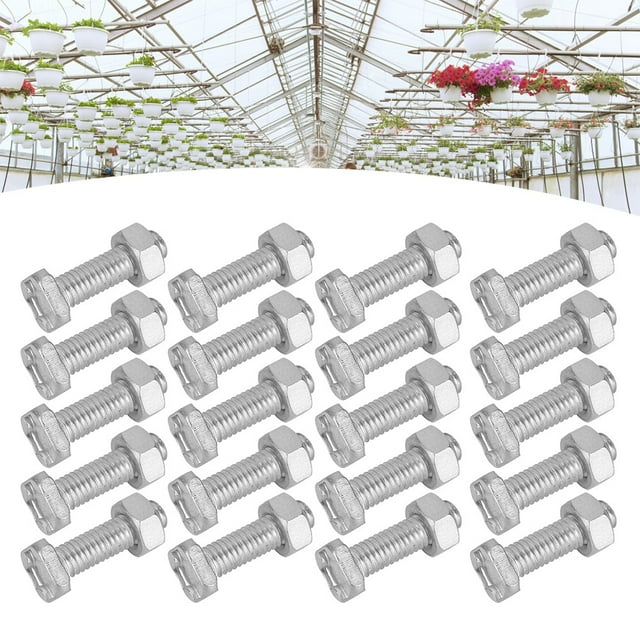 20 Sets Greenhouse Nuts, Nuts Set, Easy Installation Precise For Patio Workshop Warehouse Greenhouse Accessories