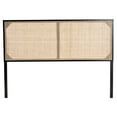 thumbnail image 3 of bali & pari Aurelia Rattan and Bayur Wood BOHO Headboard, Queen Size, Black, 3 of 8