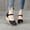 Black, variant on Womens Sandals Dressy, Womens Open Toe Espadrilles Wedges Sandals Tie Lace Up Cute Ankle Strap Platform Sandals Dressy Summer Shoes