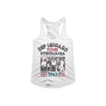 thumbnail image 1 of Def Leppard 1977 English Rock Band Pyro Tour White Ladies Racerback Tank Top Tee, 1 of 1