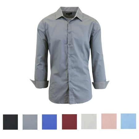 Black Paisley Dress Shirt - Men's Long Sleeve Casual Dress Shirt