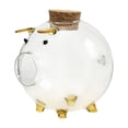 thumbnail image 1 of Glass Piggy Bank, ahorro de escritorio frasco de escritorio transparente Organizador de almacenamiento de almacenamiento Caja de ahorro de dinero para Estilo D, 1 of 8