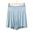 thumbnail image 6 of AherBiu Pajamas Shorts for Women Ruffle Wide Leg High Waisted Soft Comfy Sleepwear Bottom Shorts, 6 of 6