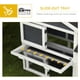 thumbnail image 5 of HOWEN 58" Large Rabbit Hutch Outdoor Indoor, Wooden Bunny Hutch, Guinea Pig Cage with Run, Removable Tray, Asphalt Roof, Lockable Doors and Ramp, for 1-2 Small Rabbits, Gray, 5 of 17