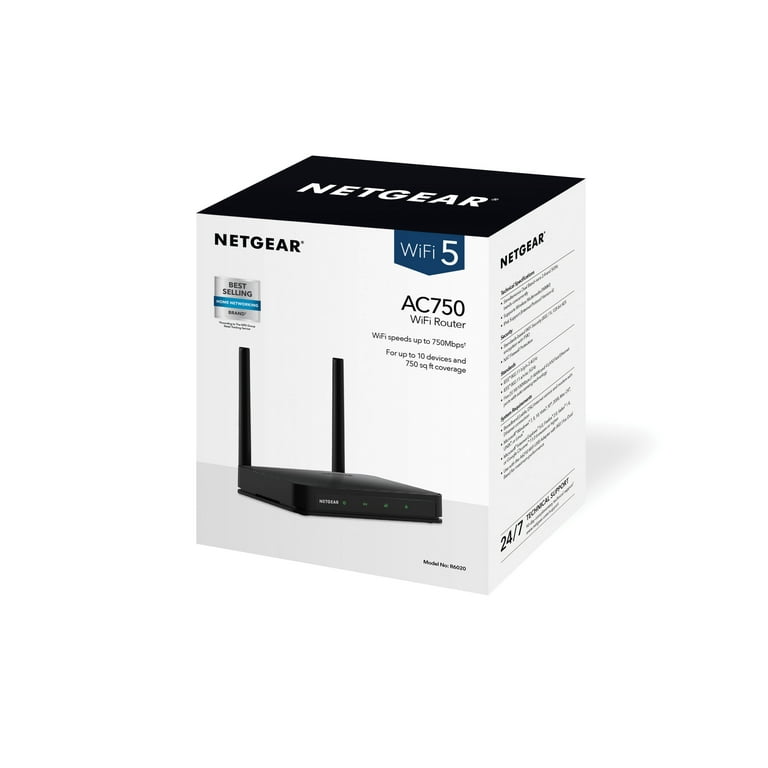 NETGEAR - AC750 WiFi Router, 750Mbps (R6020) 