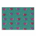 thumbnail image 1 of Teal Cutting Board, Crystal Hearts and Gemstone Valentine's Day Celebrating Romantic Print, Decorative Tempered Glass Cutting and Serving Board, Small Size, Red Fuchsia Teal, by Ambesonne, 1 of 1