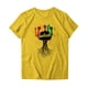 thumbnail image 4 of Tops de Manga Corta para las Mujeres de Ajuste Suelto, Día de la Independencia Negro Impreso, Cuello Redondo Suelto Superior, 4 of 4