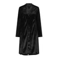 thumbnail image 5 of Velvet Long Open Front Cardigan Coat Elegant Retro High Slit Loose Fit Duster Outerwear With Pockets For Women, 5 of 7