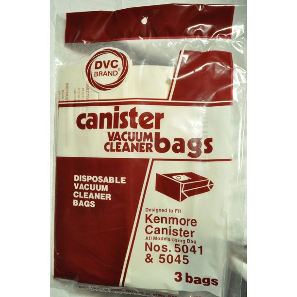 Kenmore Canister Vacuum Cleaner Bags, Number 5041 & 5045, DVC