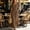 Brown, variant on 100%Cotton Summer Dresses for Women Flowy Maxi Short Sleeve Ruched Casual Beach with Pockets Light Blue Going Out Split A-Line Sundress S
