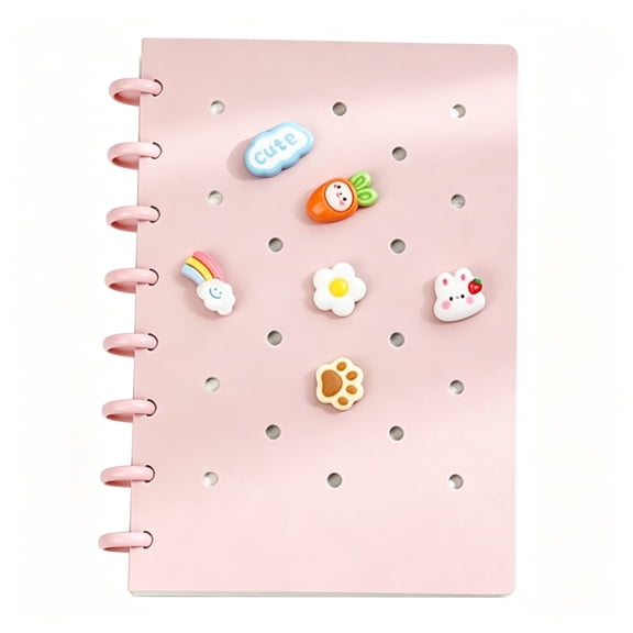 Wirebound Notebook Journal, Cute Aesthetic Stationery, Portable Ladies Journal for Daily Writing, Drawing, Office School Supplies