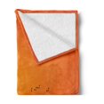 thumbnail image 2 of African Soft Flannel Fleece Throw Blanket, Child and Mother at Sunset Walking in Savannah Desert Dawn Kenya Nature Image, Cozy Plush for Indoor and Outdoor Use, 60" x 80", Orange Black, by Ambesonne, 2 of 5