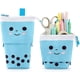 thumbnail image 2 of Boba Lindo estuche de pie para niños, caja de lápices emergente, bolsa de maquillaje, regalo de Navidad para niños, organizador de bolígrafos, bolsa de cosméticos, papelería Kawaii (azul), 2 of 3