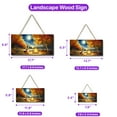 thumbnail image 5 of Hello Fall Abyssinian Enjoys Warm Campfire Autumn Night Bright Moon Landscape Wood Sign Cat Lover Kitten Owner Gifts Hanging Wall Home Decor - 01008, 5 of 5