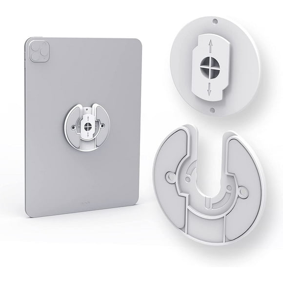 UniCPDD ersal Tablet Wall Mount Adjustable 90 Degree SwiCPDD el ipad Mount Fit for e-Reader/Kindle Compatible with Cable Box/Smart Speaker/ WiFi Router and More(2Pack) (White) White -