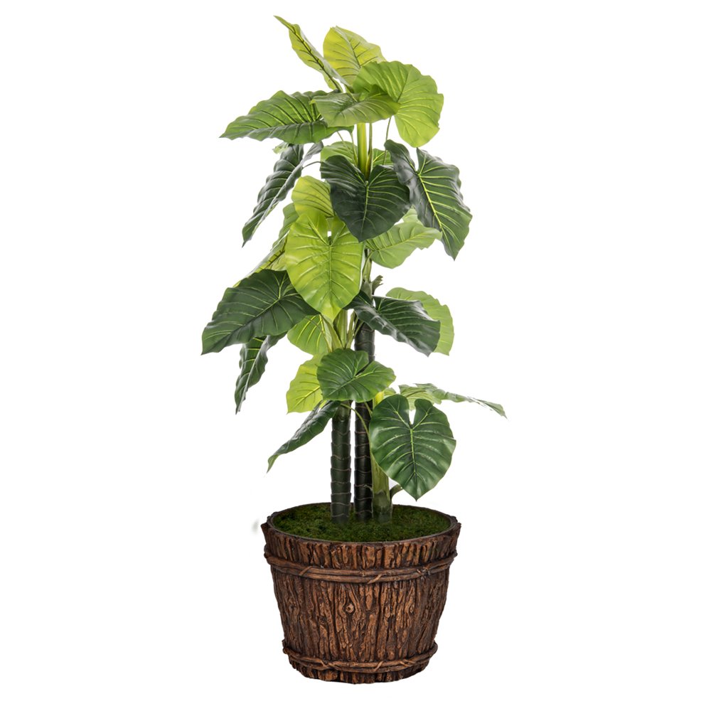 80&quot; Tall IndoorOutdoor Elephant Ear Plant Artificial