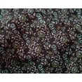 thumbnail image 4 of oneOone Silk Tabby Fabric Leaves & Floral Block Printed Fabric 1 Yard 42 Inch Wide, 4 of 4