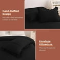thumbnail image 6 of D.N.G. BEDDINGS 3 Piece Luxury 5 Inch Two Layer Ruffle Comforter Set Premium Super Soft, 800 TC, 100% Egyptian Cotton, Super Soft, Twin/Twin XL Size Black Color, 6 of 7