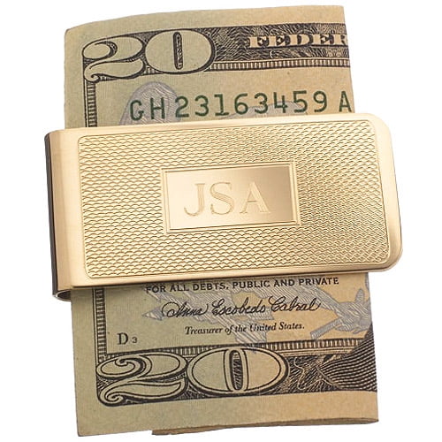 Personalized 14kt Gold-Plated Money Clip
