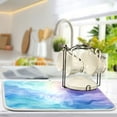 thumbnail image 5 of Tie-dye Purple Dish Drying Mat Microfiber Kitchen Pad Large Counter Absorbent Dish Mats Drainer Rack 16"x18", 5 of 7