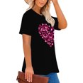 thumbnail image 5 of XCHQRTI Womens Love Heart T-Shirts Valentine's Day Graphic Tees Short Sleeve Plus Size Tops, 5 of 9