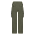 thumbnail image 4 of Dianli Women's Cargo Hiking Pants Lightweight Outdoor Solid Straight Fit Cargo Pants High Waist Baggy with Flap Pocket Wide Leg Parachute Pants Loose Fashion Comfortable Cargo Pants Gift, 4 of 6