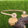 thumbnail image 4 of HAHDAXIA Rose Gold Zodiac Sign Cuff Bracelet Bangle with Clear Crystal Birthday Gift for her, 4 of 7