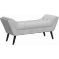 thumbnail image 4 of Andeworld Tufted Bed Bench Fabric Ottoman Footstools for Bed Room -Gray, 4 of 10