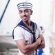 thumbnail image 4 of Blue and White Sailor Hats Sailor Hat for Costume Accessory, Fancy Dress Party (3 Packs), 4 of 5