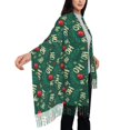 thumbnail image 4 of Sikiie Green Background With Ho Shawl Wraps Big Scarf Tassel Fall Winter Thick Scarf Warm Shawl Women Fall Gifts, 4 of 8