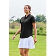 thumbnail image 5 of Pinspark Polo Shirts for Women Moisture Wicking Golf Shirt Half Zip Pullover Curved Hem Athletic Tennis Tops, 5 of 7