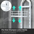 thumbnail image 5 of 3 Tier Height-Adjustable Shower Caddy Hanging Anti-Swing-Over The Shower Head Caddy-Storage Organizer Bathroom Shelves Basket - White, 5 of 15