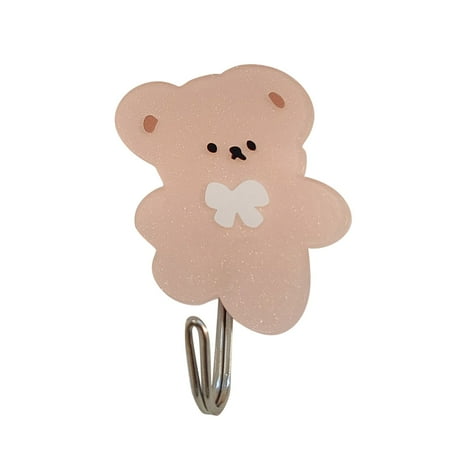 

Hgehaz Hooks for Hanging Cute Bear Rabbit Hooks Creative Adhesive Coat Hook Heavy Duty Decorative Wall Hooks for Key Towel Backpacks Hat