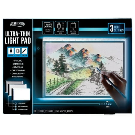 ArtSkills Ultra-Thin LED Light Pad for Tracing  Drawing and Diamond Art for Adults  Teens  & Kids