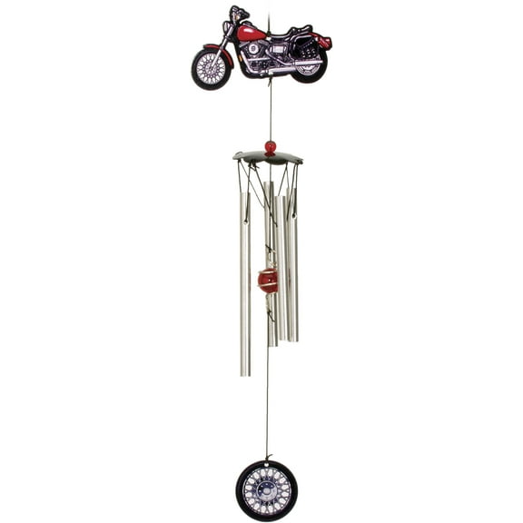 Spoontiques Decorative Wind Chime, 5.25"H, Metal Motorcycle